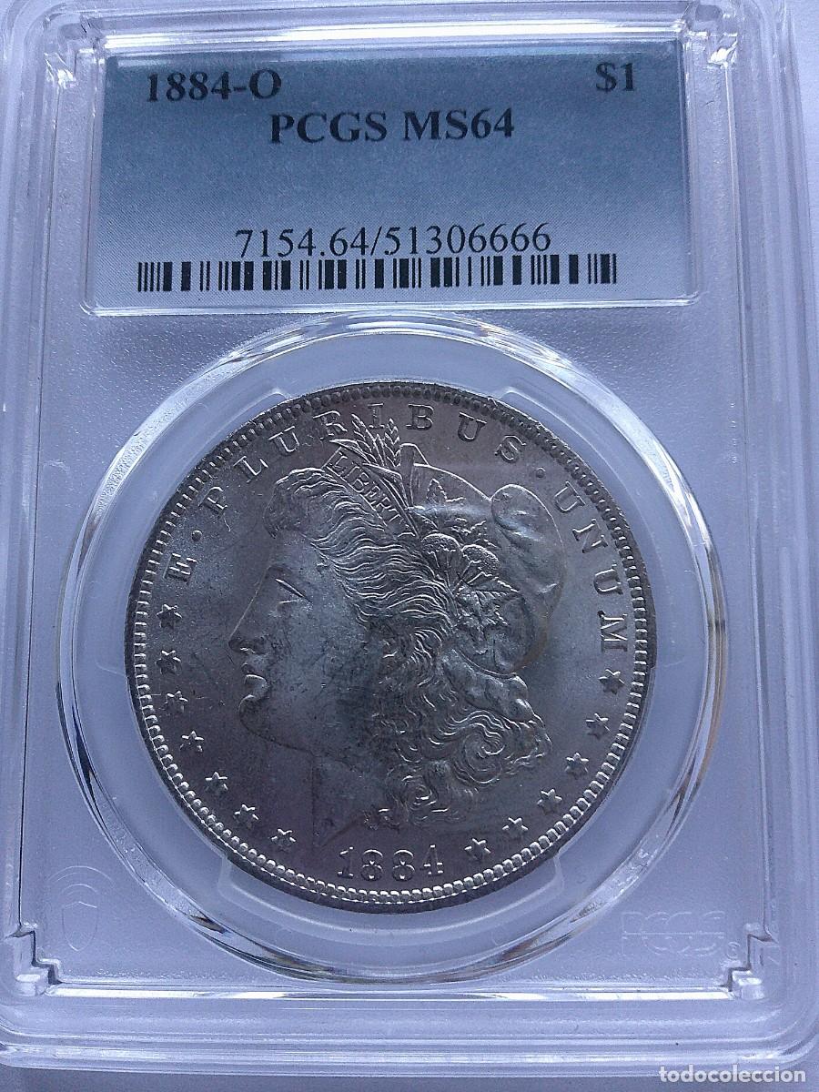 Monnaies anciennes d'Am&eacute;rique: USA Morgan dollar de plata 1884 O (New Orleans) PCGS MS 64 24ed29