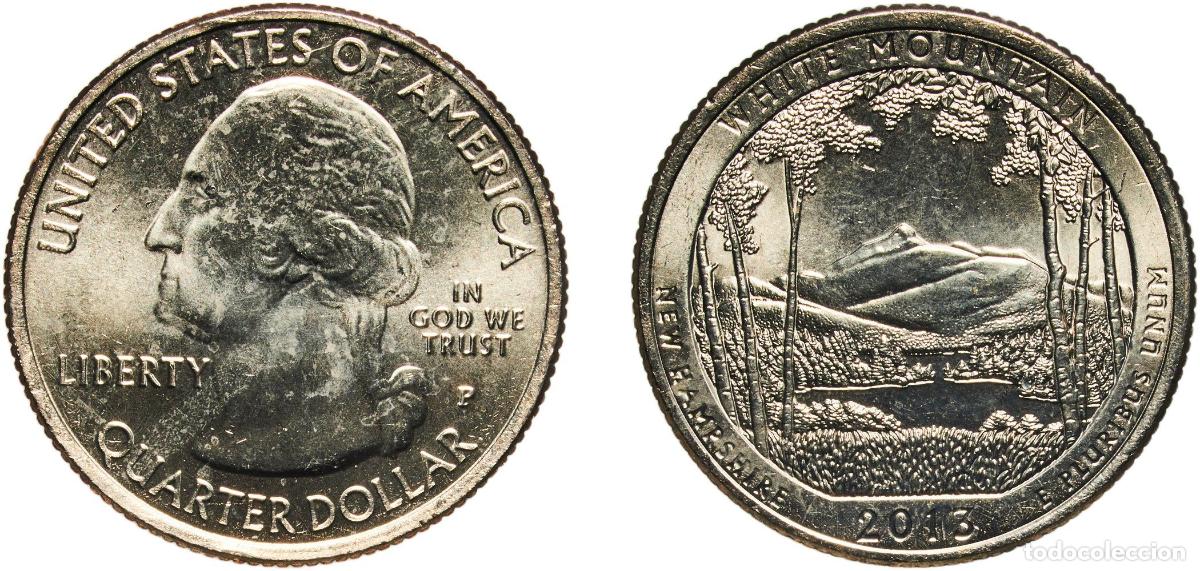 Monete antiche di America: United States Federal republic 2013 P &frac14; Dollar &rdquo;Washington Quarter&rdquo; (White Mountain National Forest