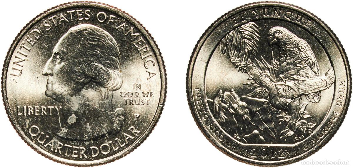 Old Coins of America: United States Federal republic 2012 P &frac14; Dollar &rdquo;Washington Quarter&rdquo; (El Yunque National Forest, Pue