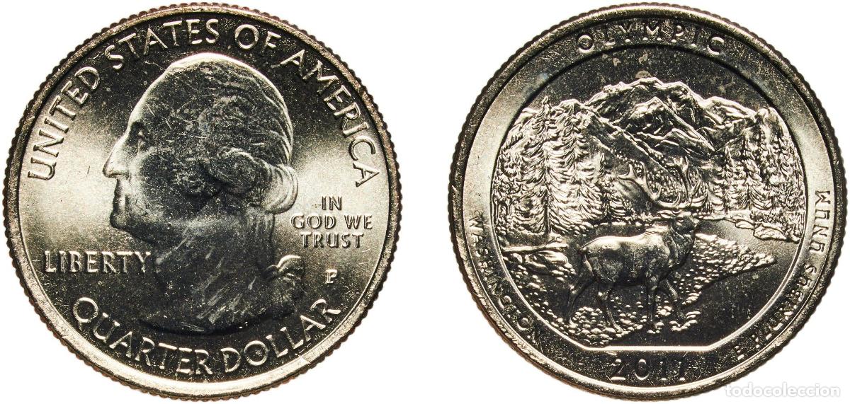 Old Coins of America: United States Federal republic 2011 P &frac14; Dollar &rdquo;Washington Quarter&rdquo; (Olympic National Park, Washing