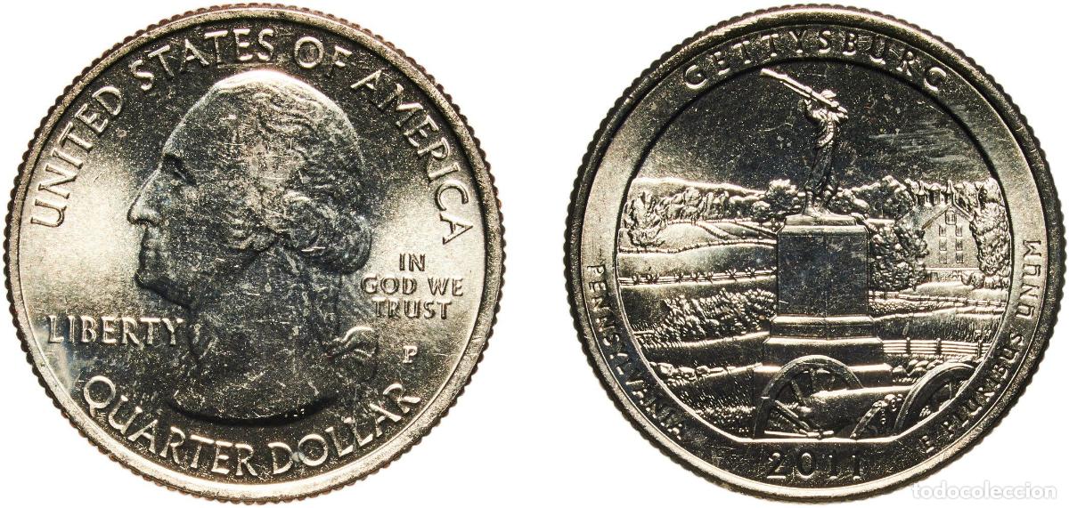 Old Coins of America: United States Federal republic 2011 P &frac14; Dollar &rdquo;Washington Quarter&rdquo; (Gettysburg National Military P