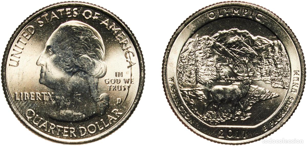 Old Coins of America: United States Federal republic 2011 D &frac14; Dollar &rdquo;Washington Quarter&rdquo; (Olympic National Park, Washing