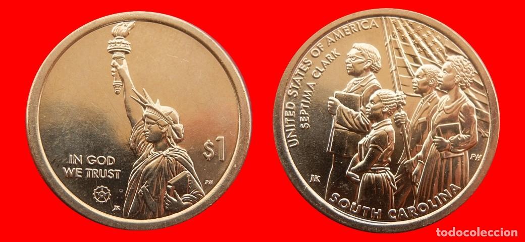Moedas antigas da Am&eacute;rica: 1 DOLAR 2020-D SERVICIO INNOVACION CAROLINA SUR SIN CIRCULAR USA-4476SC