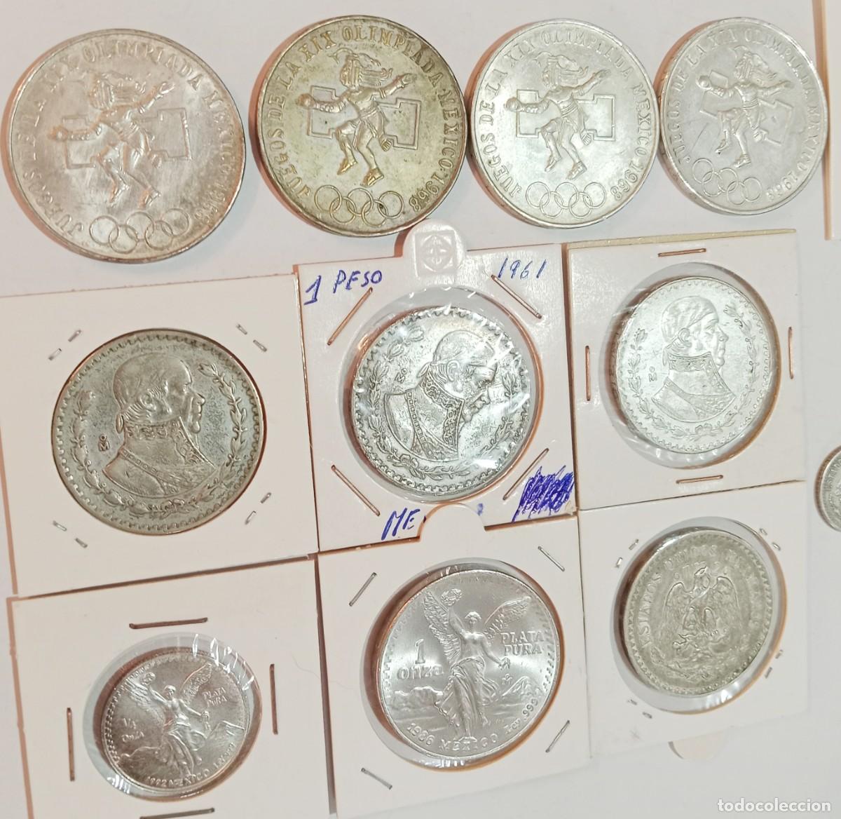 Monedas antiguas de Am&eacute;rica: MEXICO 14 monedas de Plata - Foto 1