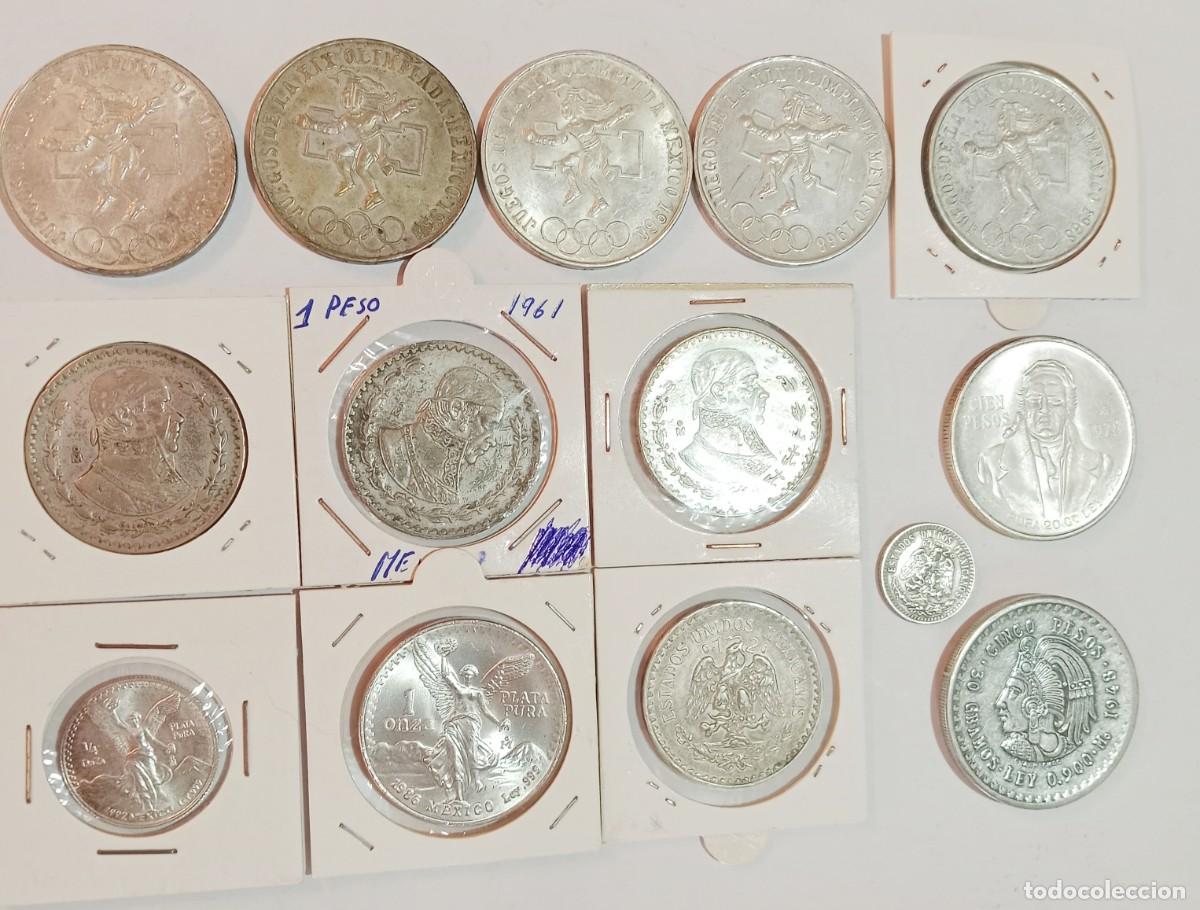 Monedas antiguas de Am&eacute;rica: MEXICO 14 monedas de Plata - Foto 4