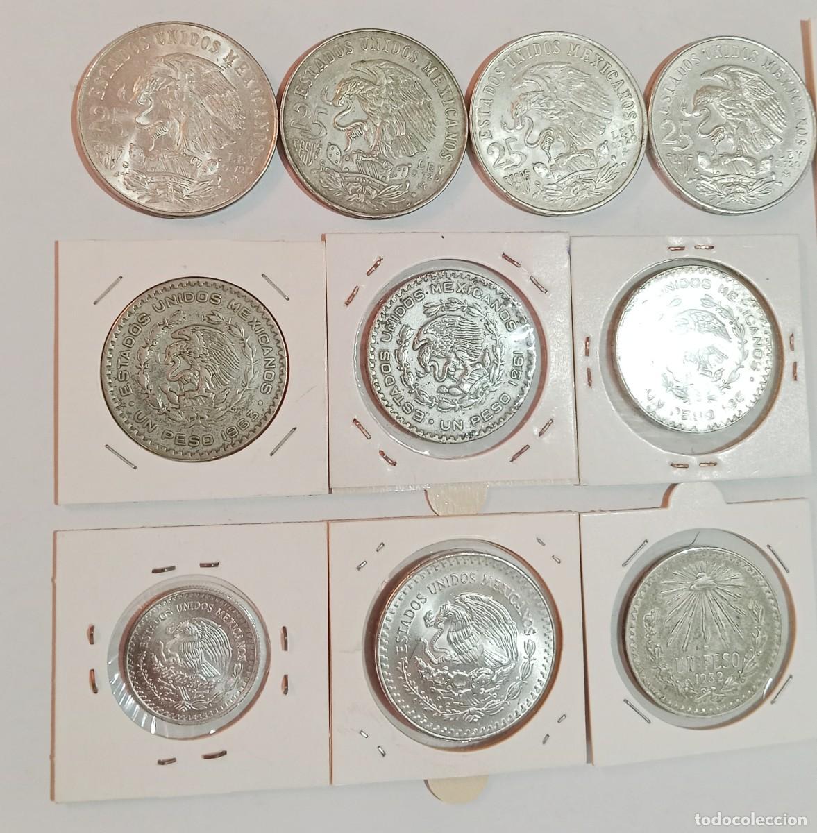 Monedas antiguas de Am&eacute;rica: MEXICO 14 monedas de Plata - Foto 6