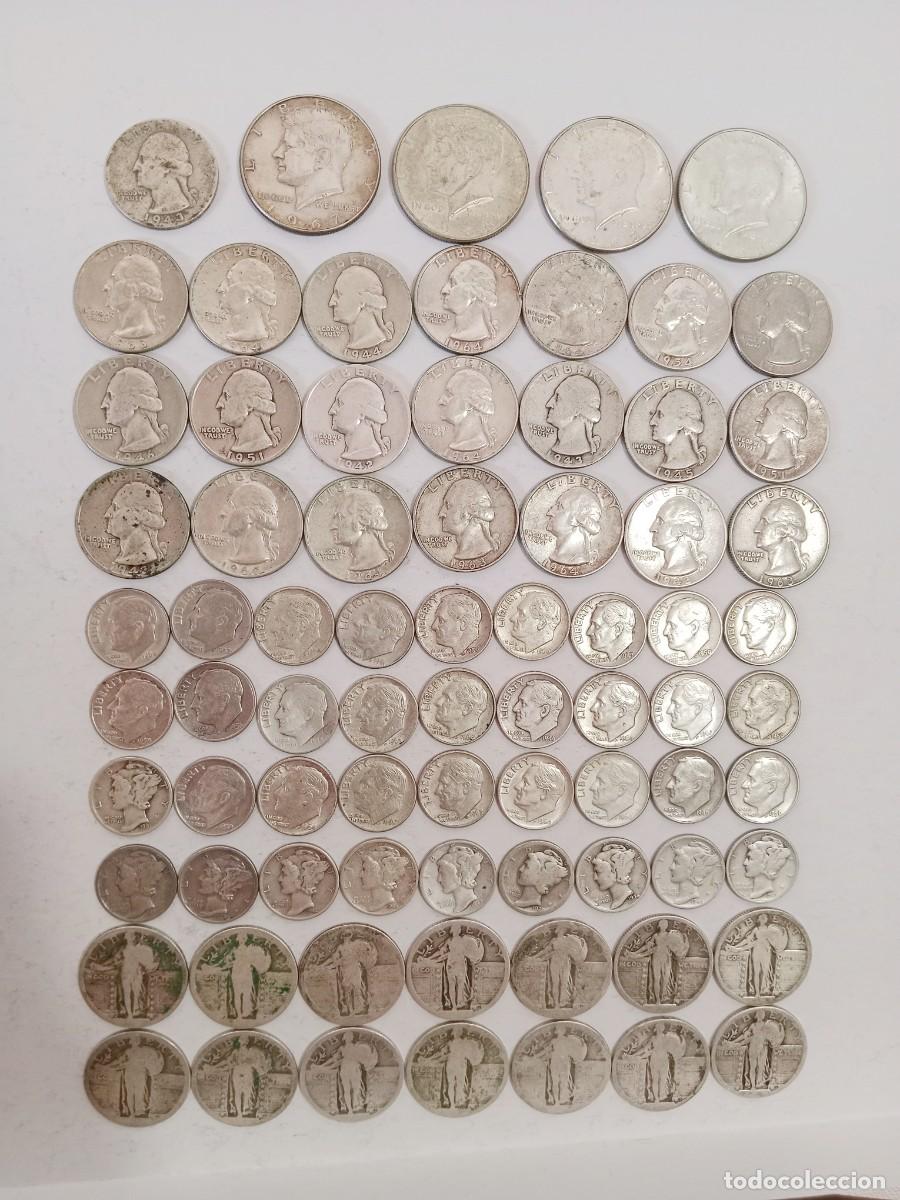Alte M&uuml;nzen aus Amerika: E.E.U.U. 76 monedas PLATA Estados Unidos USA