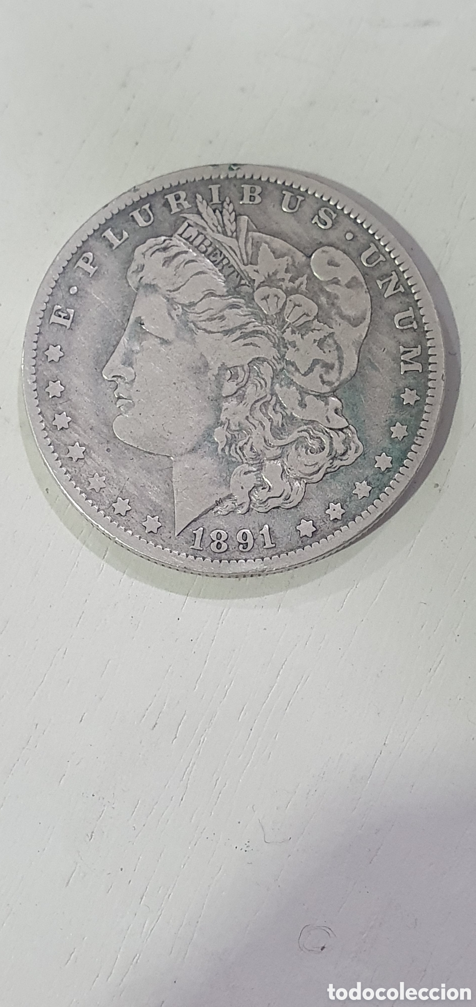 Alte M&uuml;nzen aus Amerika: SALIDA 0.01&euro;. 1 D&oacute;lar Morgan. 1891. Plata. (L57)