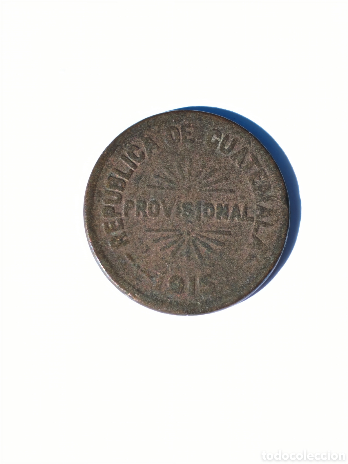 Monete antiche di America: 25 centavos Guatemala 1915 provisional