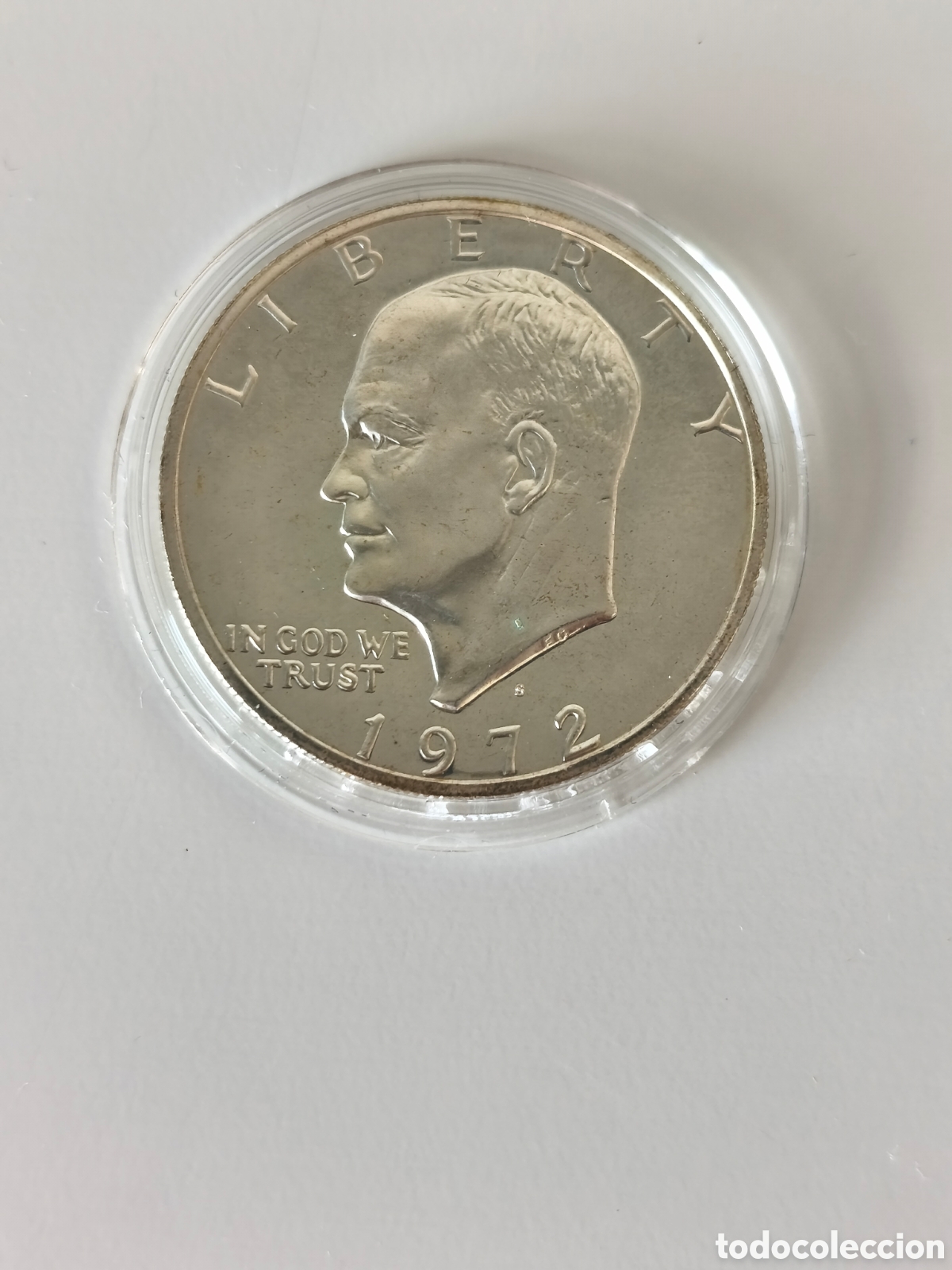 Monnaies anciennes d'Am&eacute;rique: 1 d&oacute;lar EEUU Eisenhower 1972 plata 0.400