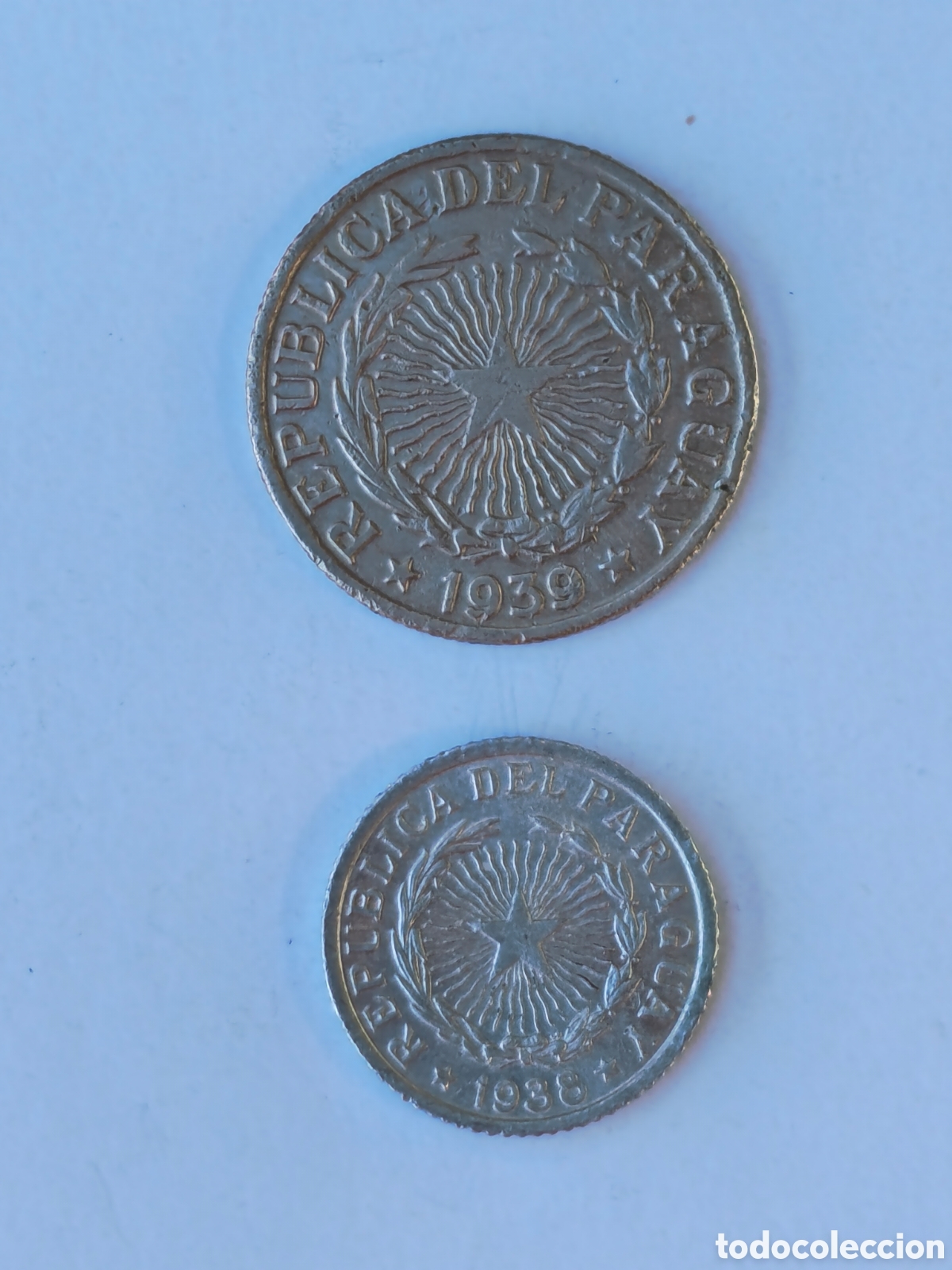 Alte M&uuml;nzen aus Amerika: Lote 2 monedas Paraguay a&ntilde;os 30