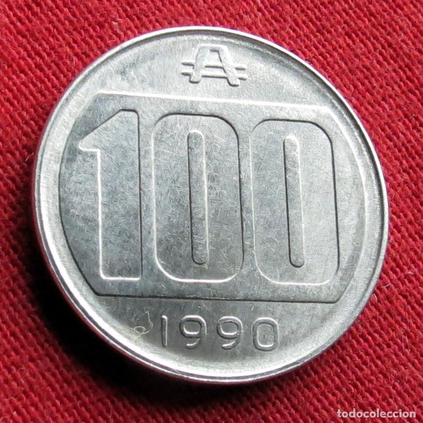 Monnaies anciennes d'Am&eacute;rique: Argentina 100 australes 1990