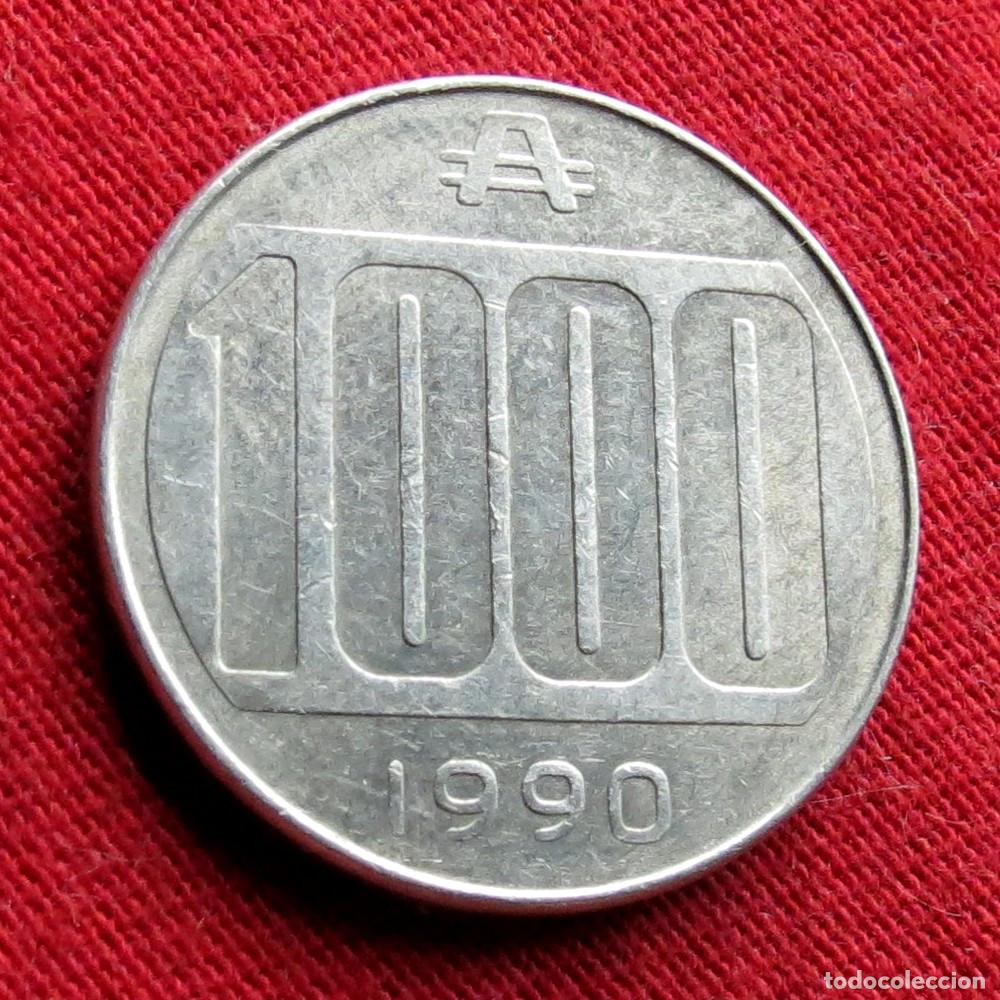 Monnaies anciennes d'Am&eacute;rique: Argentina 1000 australes 1990