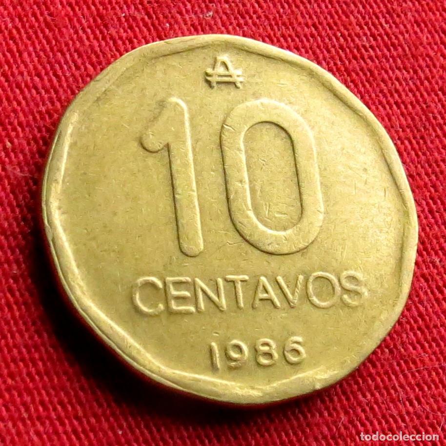 Monnaies anciennes d'Am&eacute;rique: Argentina 10 centavos australes 1986