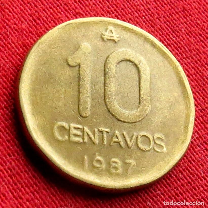 Monnaies anciennes d'Am&eacute;rique: Argentina 10 centavos australes 1987