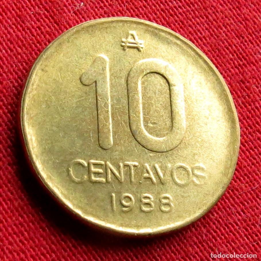 Monnaies anciennes d'Am&eacute;rique: Argentina 10 centavos australes 1988