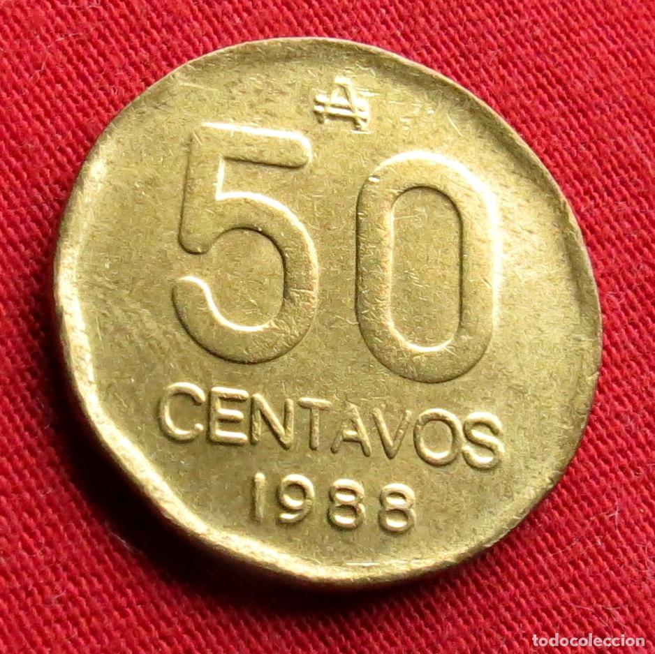 Monnaies anciennes d'Am&eacute;rique: Argentina 50 centavos australes 1988