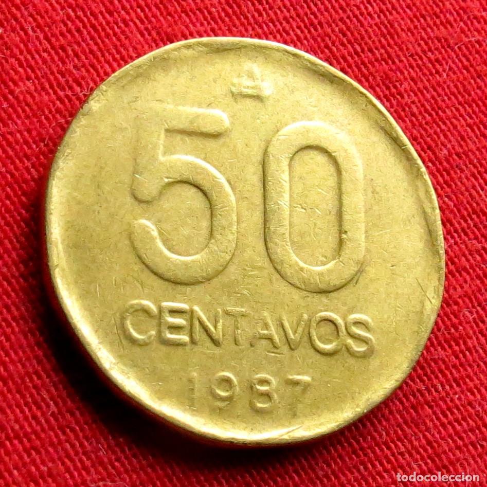Monnaies anciennes d'Am&eacute;rique: Argentina 50 centavos australes 1987