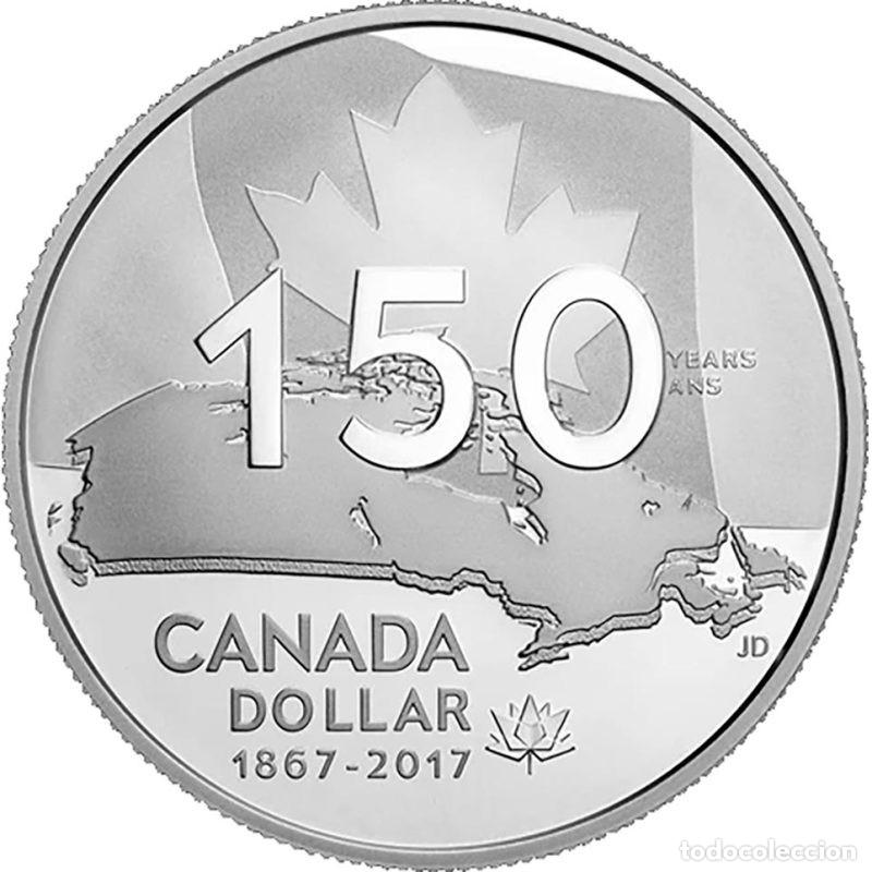 Alte M&uuml;nzen aus Amerika: CANADA DOLLAR DE PLATA SILVER PROOF 2017 150 ANIVERSARIO CONFEDERACION CANADIENSE