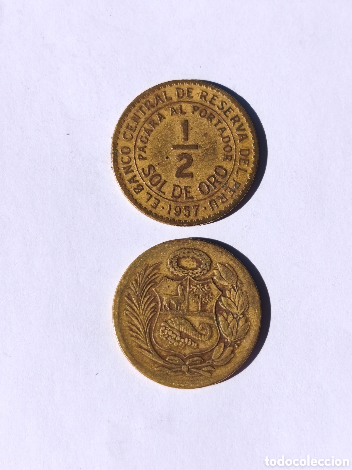Alte M&uuml;nzen aus Amerika: 1/2 sol de oro Per&uacute; varios a&ntilde;os