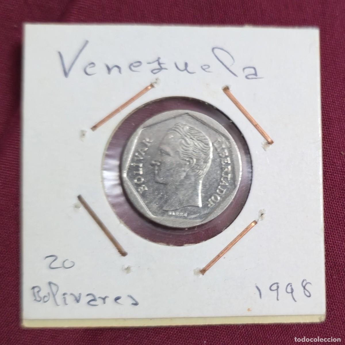 Old Coins of America: MONEDA DE VENEZUELA 1998 - 20 BOLIVARES - MONEDA ENCARTONADA