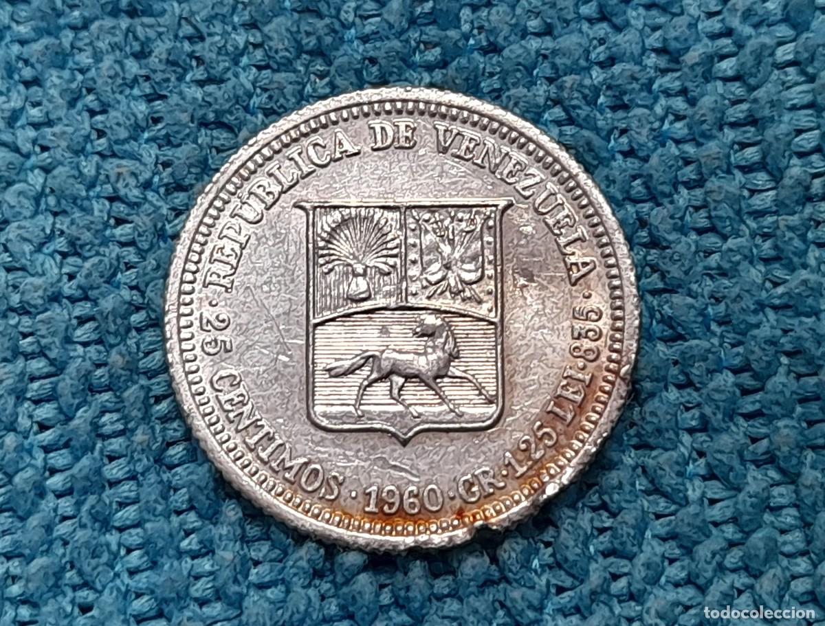 Monnaies anciennes d'Am&eacute;rique: Venezuela, 25 Centimos 1960