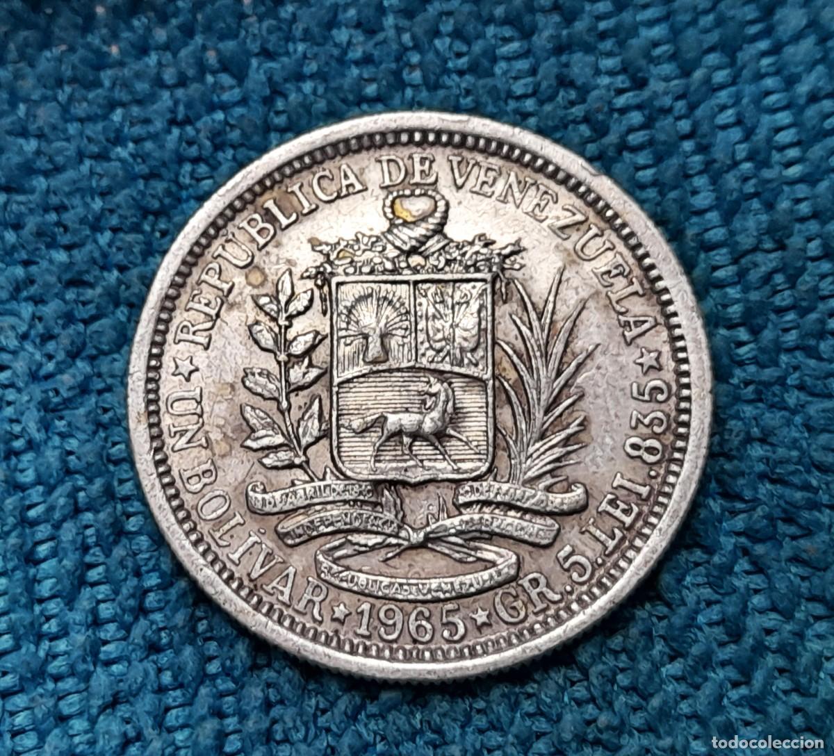 Monnaies anciennes d'Am&eacute;rique: Venezuela, 1 Bolivar 1965