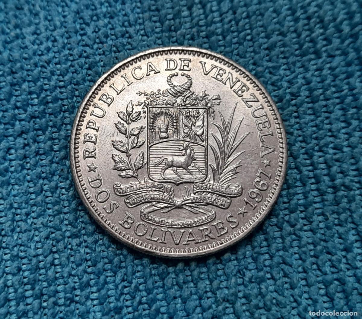Monnaies anciennes d'Am&eacute;rique: Venezuela, 2 Bolivares 1967