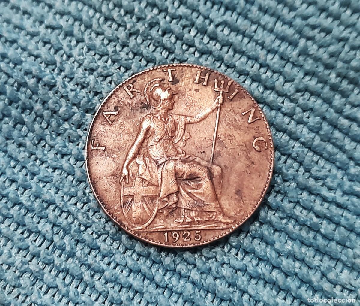 Monnaies anciennes d'Am&eacute;rique: Reino Unido, Geprge V, 1 Farthing 1925
