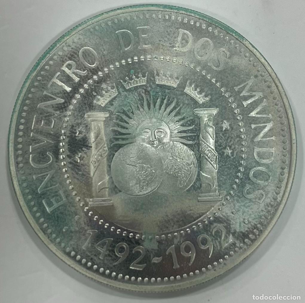 Monnaies anciennes d'Am&eacute;rique: ARGENTINA , A&Ntilde;O 1991 , 1000 AUSTRALES PLATA (925) , PESO 27 GR