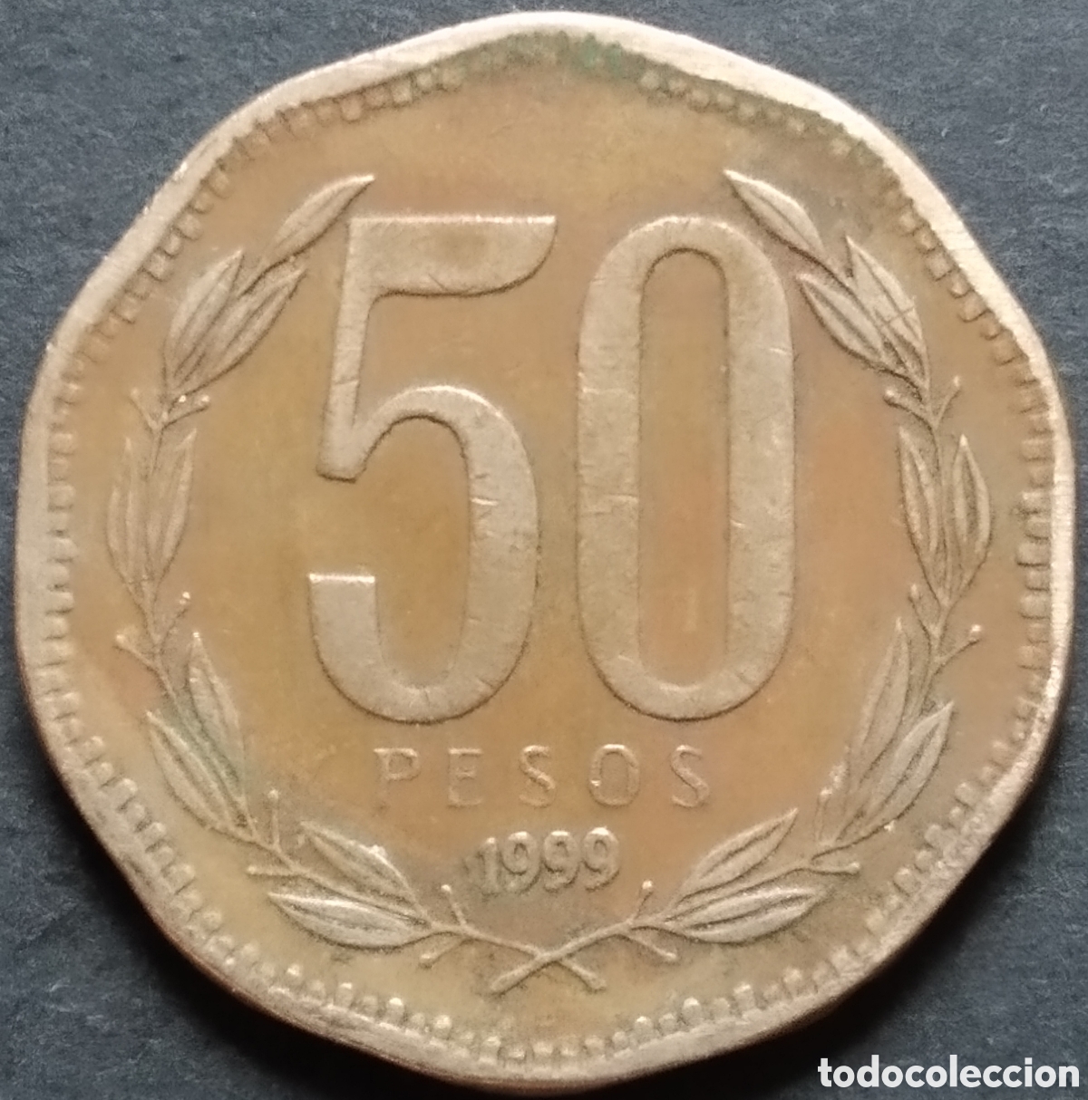 Moedas antigas da Am&eacute;rica: MONEDA - CHILE 50 PESOS 1999