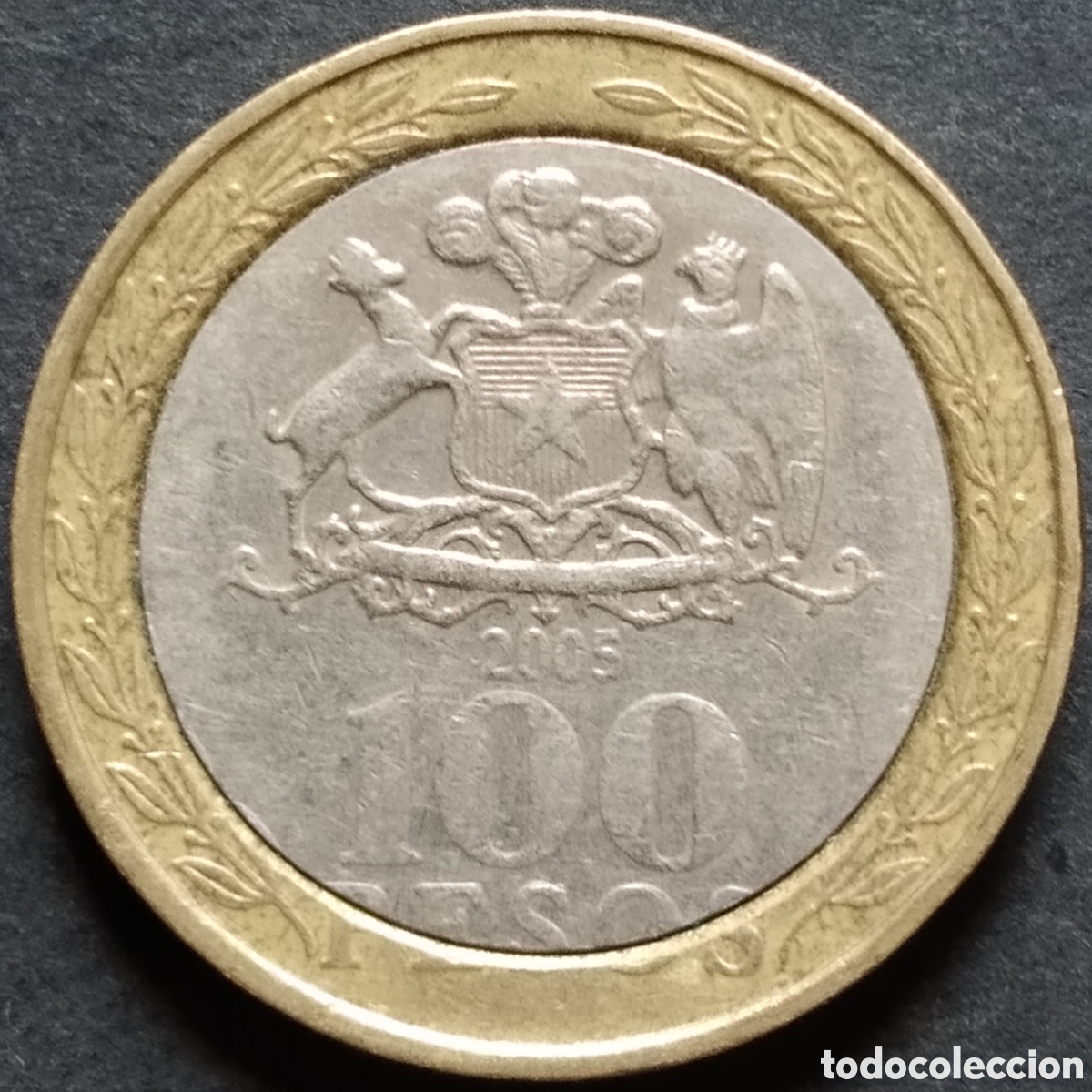 Alte M&uuml;nzen aus Amerika: MONEDA - CHILE 100 PESOS 2005