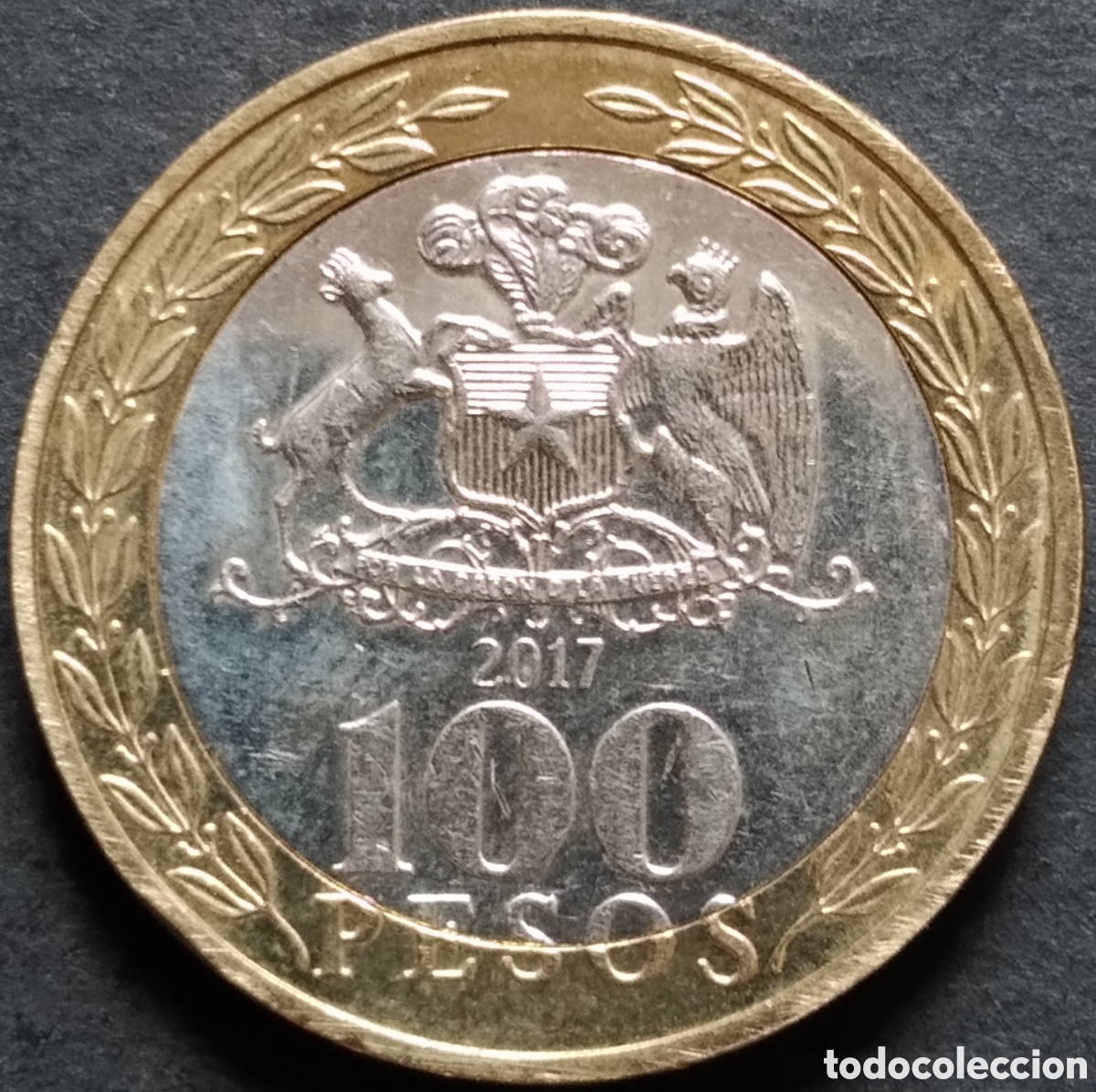 Old Coins of America: MONEDA - CHILE 100 PESOS 2017