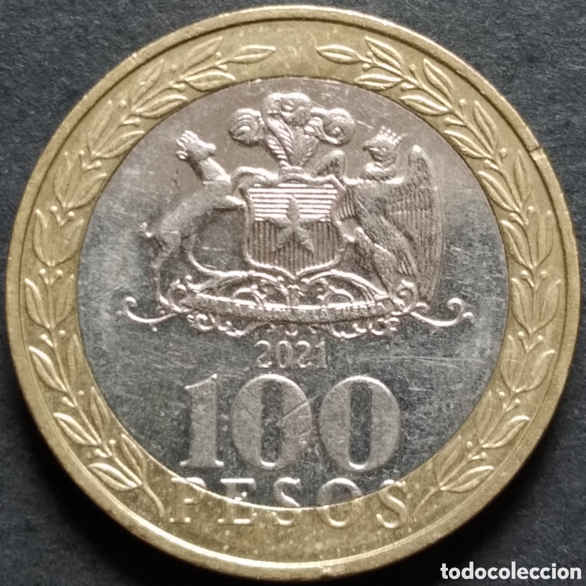 Alte M&uuml;nzen aus Amerika: MONEDA - CHILE 100 PESOS 2021