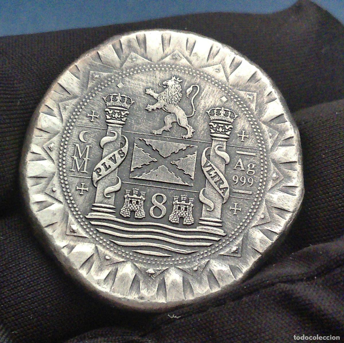 Old Coins of America: 8 Reales columnario moneda Plata 999 Real de a ocho Naufragio Atocha 1622 Daniel Carr