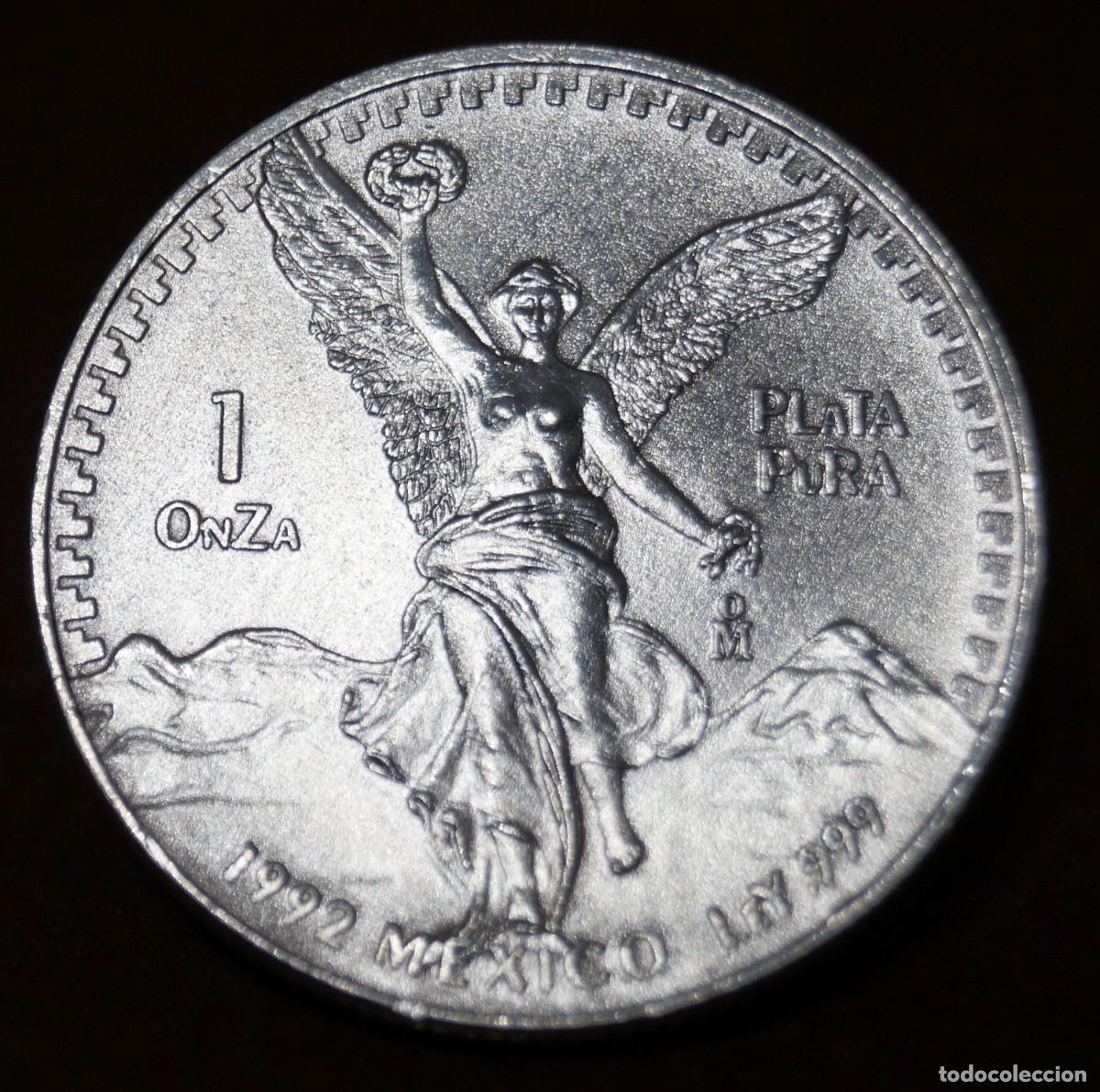 Old Coins of America: Onza plata Libertad Mexico 1992