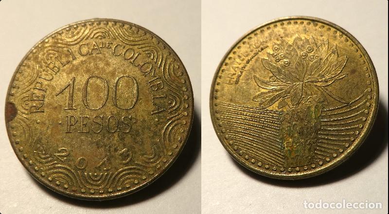 Alte M&uuml;nzen aus Amerika: Moneda de COLOMBIA 100 PESOS 2013