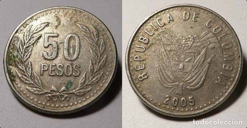 Old Coins of America: Moneda de Republica de Colombia 50 Pesos 2005