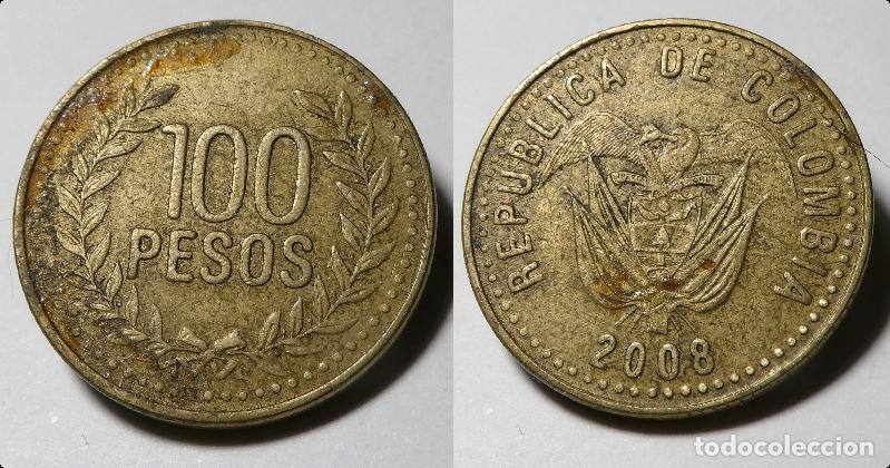 Old Coins of America: Moneda de Colombia 100 pesos 2008