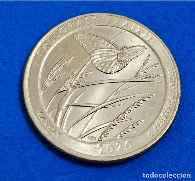 Alte M&uuml;nzen aus Amerika: MONEDA EEUU. USA ESTADOS UNIDOS. QUARTER. A&ntilde;o 2020. Praderas de Tallgrass ( Kansas )