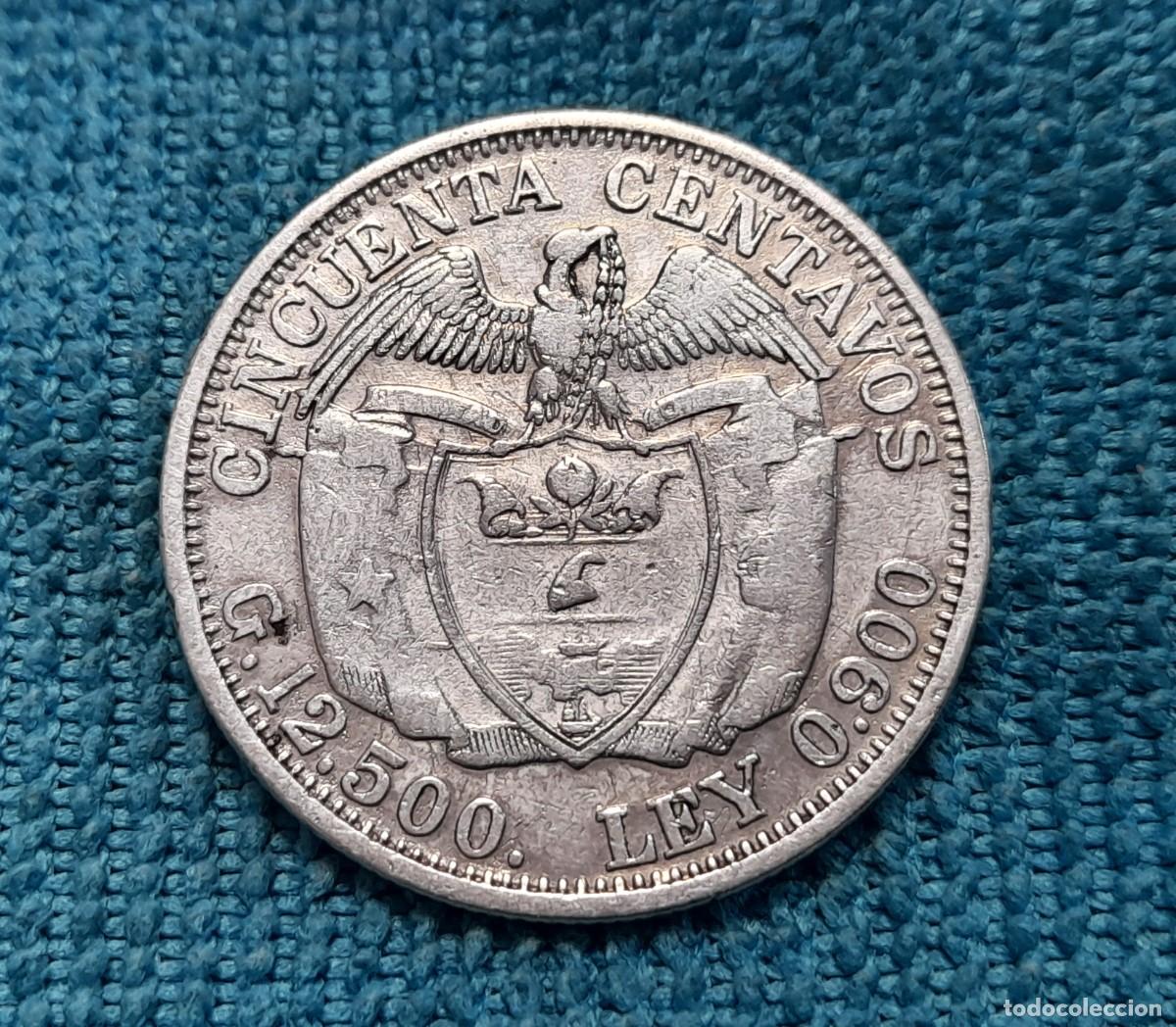 Monete antiche di America: Colombia, 50 Centavos 1922