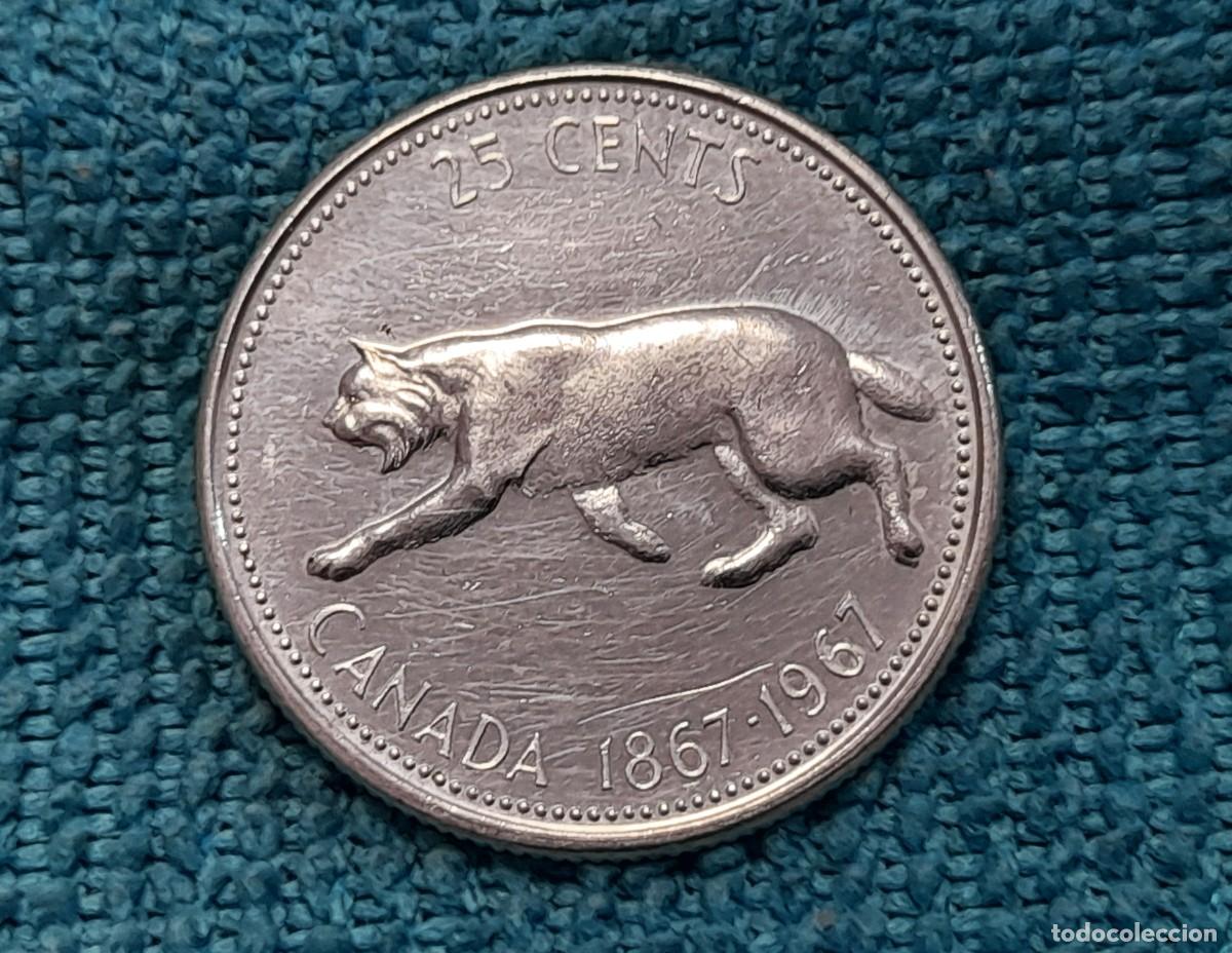 Old Coins of America: Canada, Elizabeth II, 25 Cents 1967