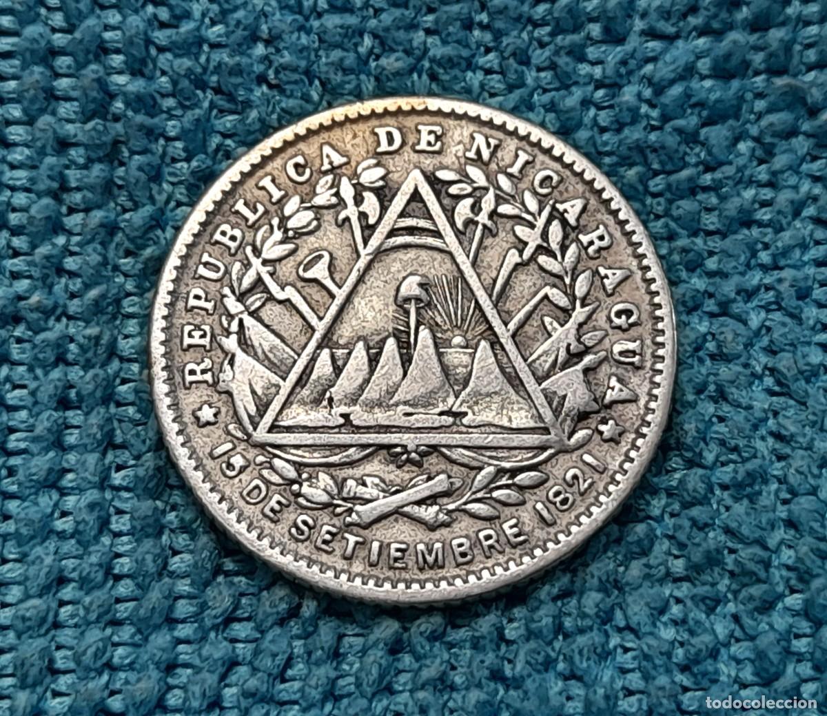 Monnaies anciennes d'Am&eacute;rique: Nicaragua, 10 Centavos 1887