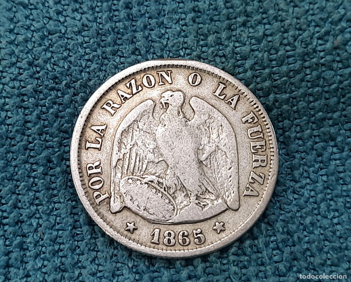 Monedas antiguas de Am&eacute;rica: Chile, 20 Centavos 1865 - Foto 1