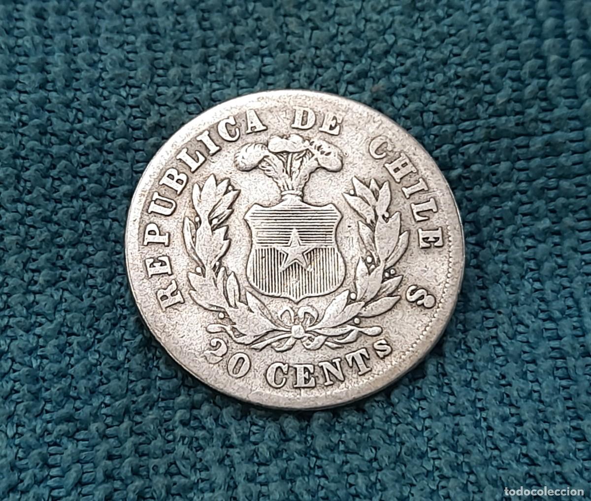 Monete antiche di America: Chile, 20 Centavos 1871
