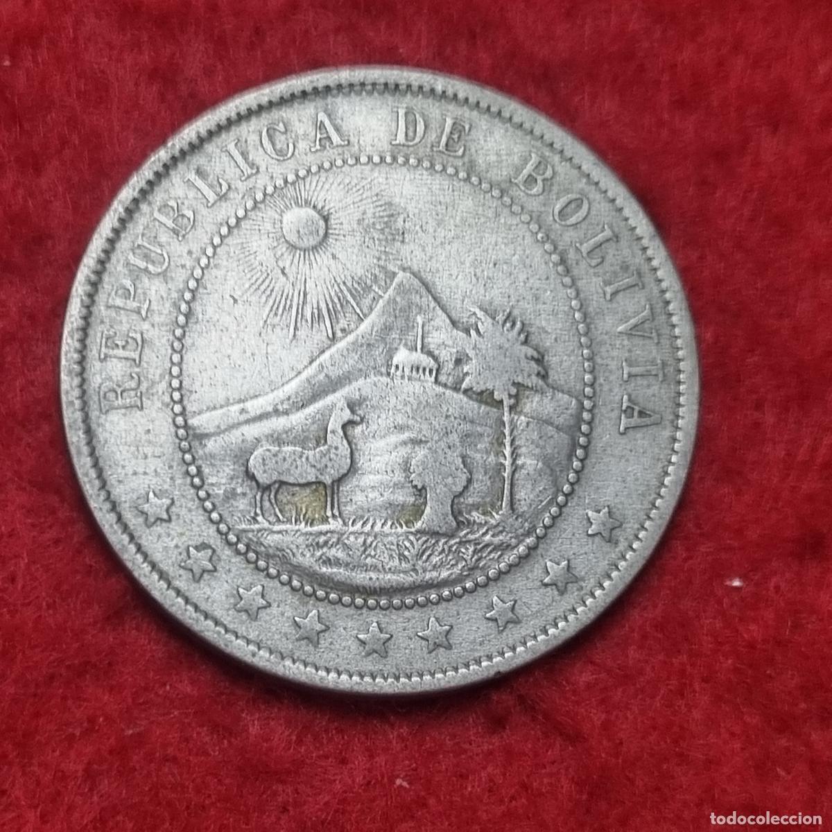 Moedas antigas da Am&eacute;rica: MONEDA BOLIVIA 10 CENTAVOS 1937 MBC+ ORIGINAL C40