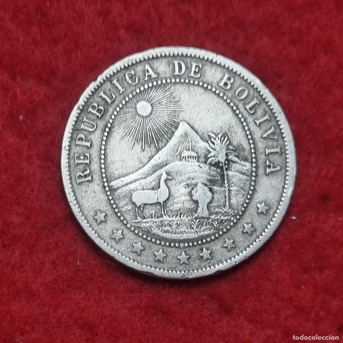 Monnaies anciennes d'Am&eacute;rique: MONEDA BOLIVIA 10 CENTAVOS 1908 MBC+ ORIGINAL C40