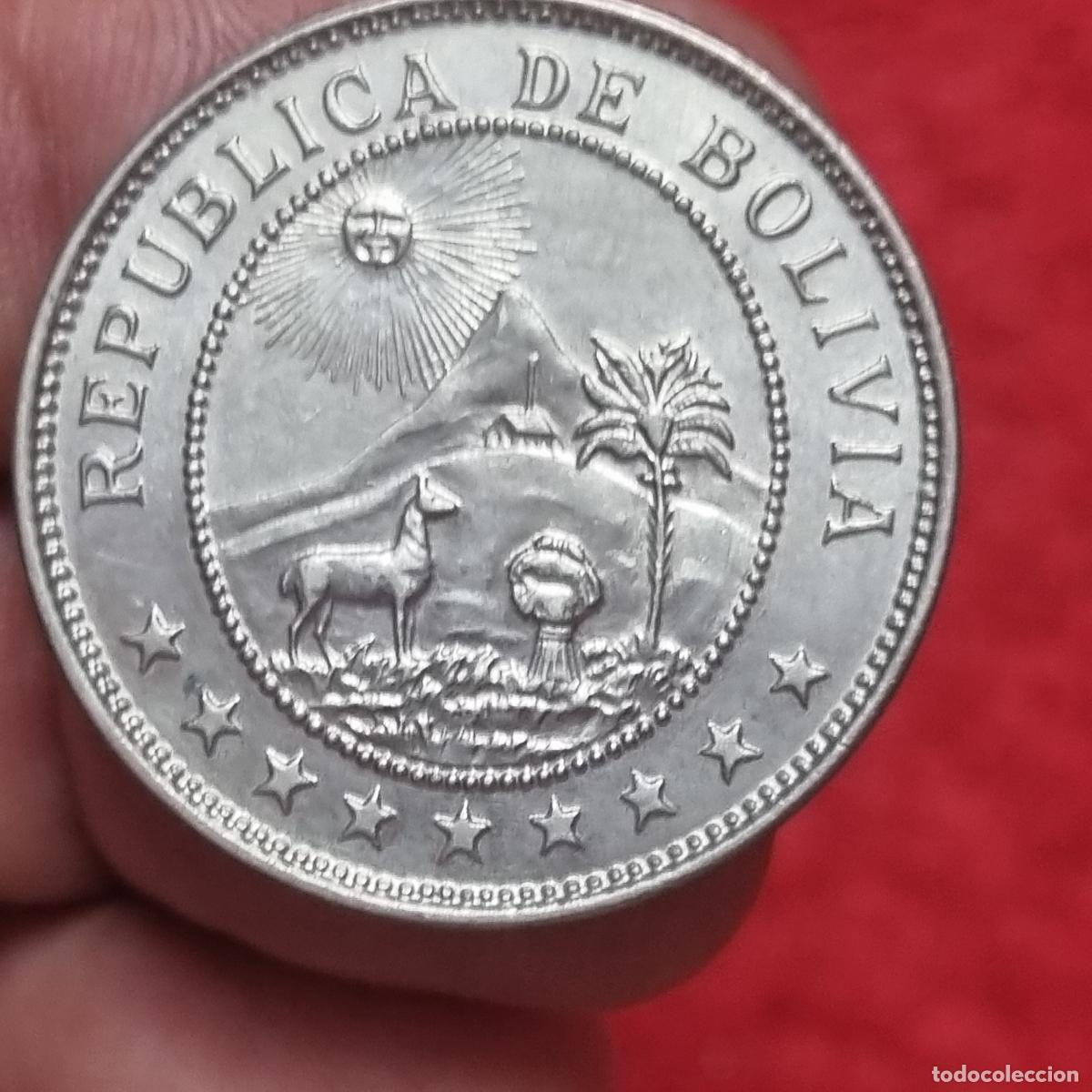 Monnaies anciennes d'Am&eacute;rique: MONEDA BOLIVIA 50 CENTAVOS 1935 EBC ORIGINAL C40
