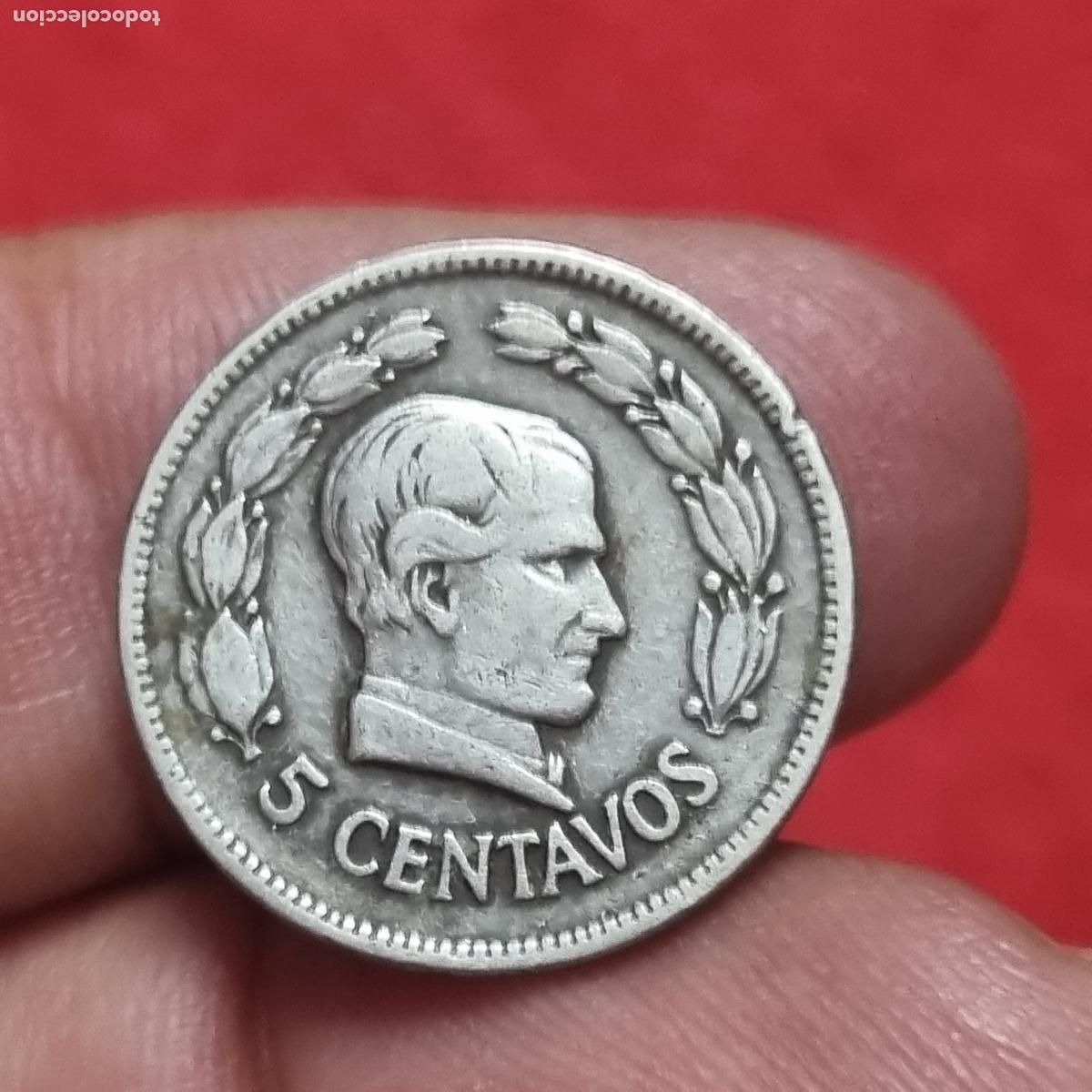 Monnaies anciennes d'Am&eacute;rique: MONEDA ECUADOR 5 CENTAVOS 1928 MBC ORIGINAL C40