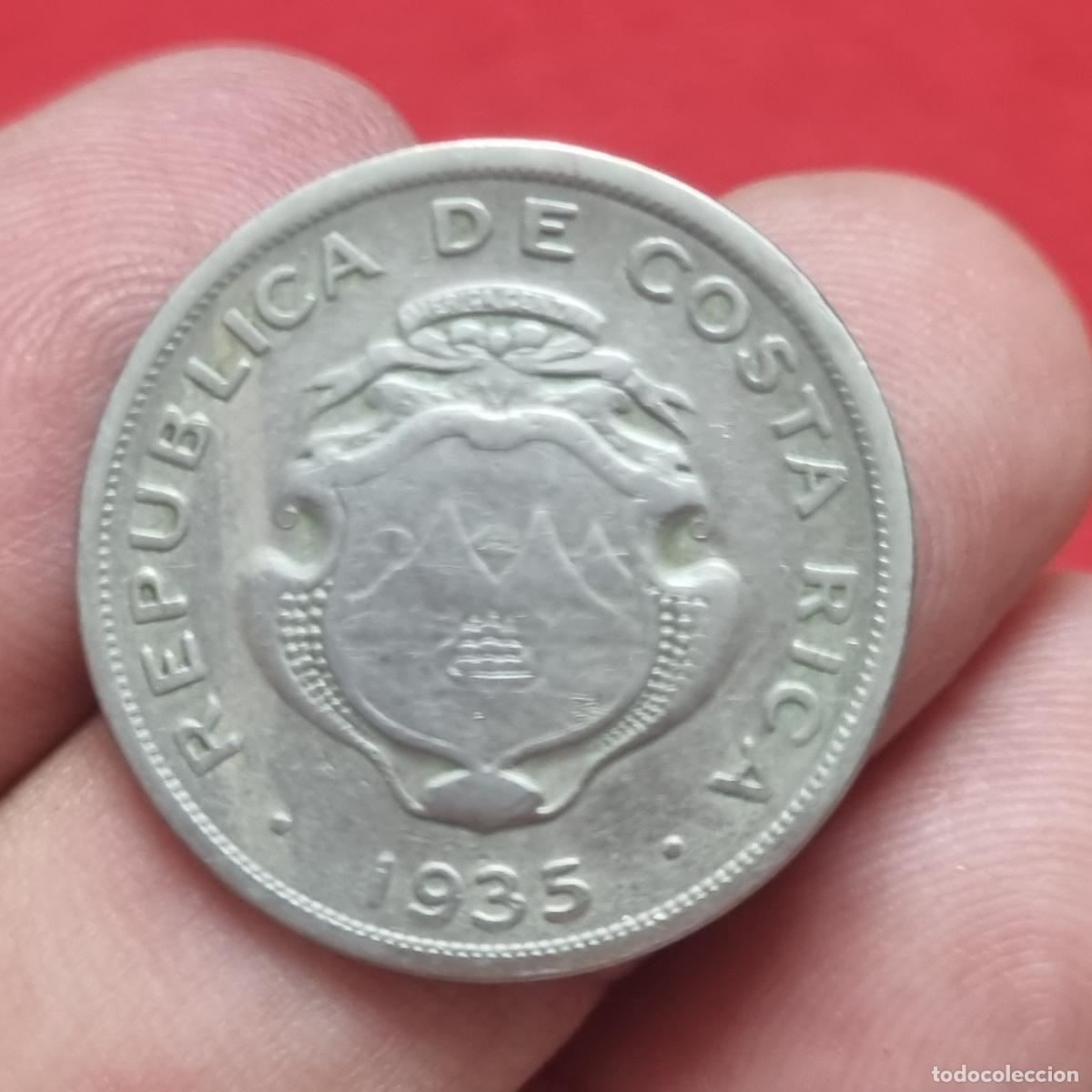 Moedas antigas da Am&eacute;rica: MONEDA COSTA RICA 50 CENTIMOS 1935 MBC ORIGINAL C40